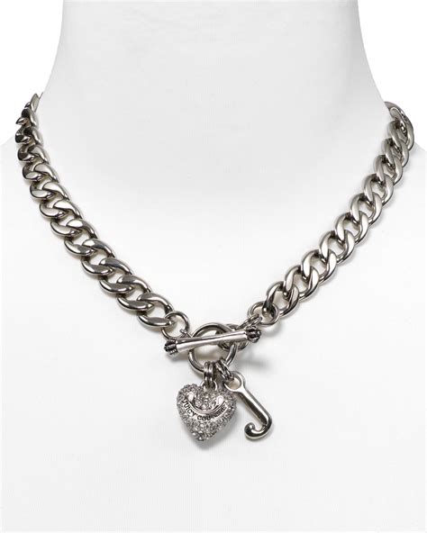 juicy couture silver necklace